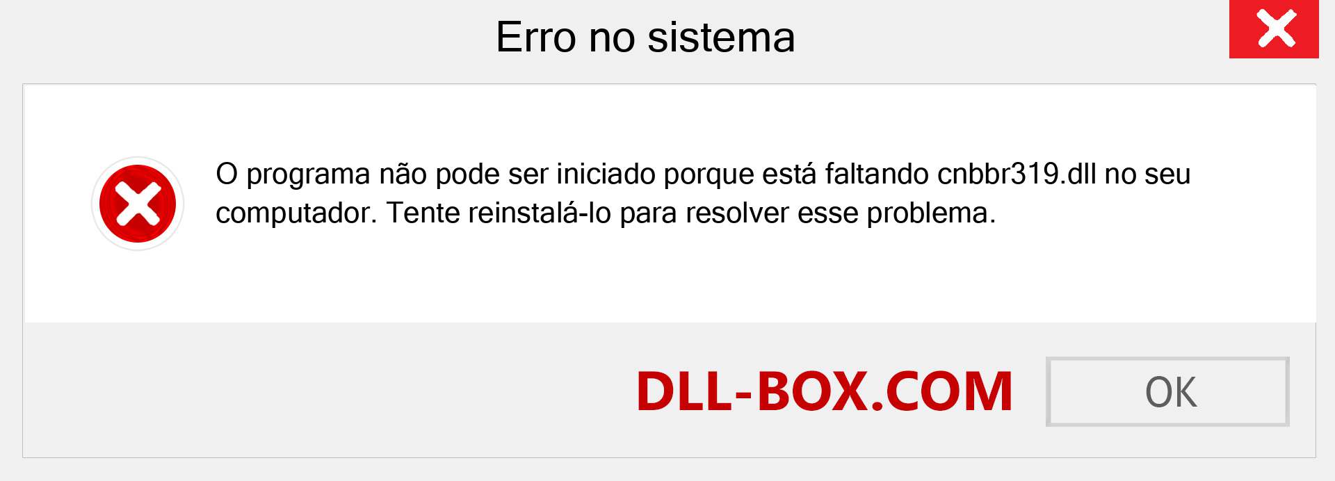 Arquivo cnbbr319.dll ausente ?. Download para Windows 7, 8, 10 - Correção de erro ausente cnbbr319 dll no Windows, fotos, imagens